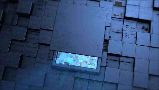 Ai芯片与智能电路板概念视频素材模板下载
