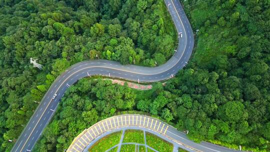 航拍环山公路