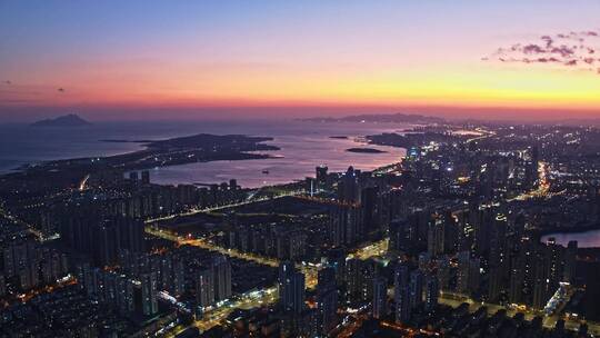 城市夜景青岛西海岸夜景