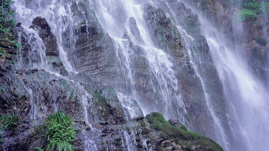 山间自然生态瀑布流水4K视频素材