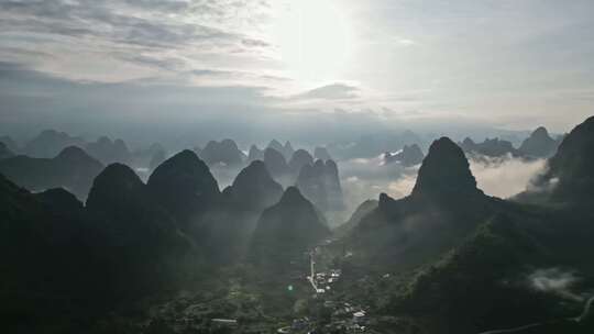 桂林山水大美中国山川航拍