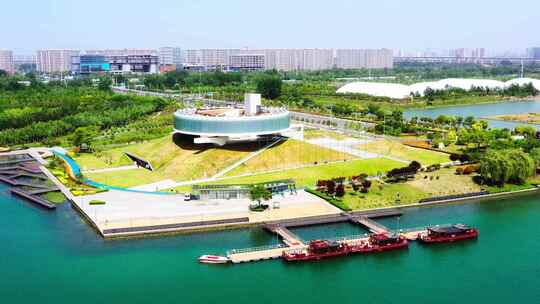郑东新区城市规划纪念馆4K航拍