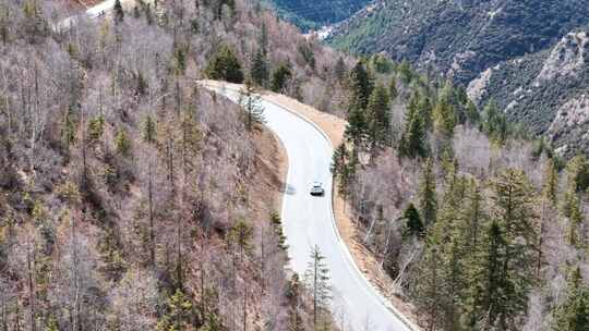 西藏旅行远距离跟车自然风光航拍