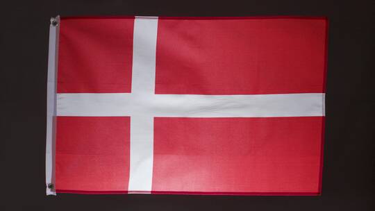 工作室拍摄的丹麦国旗