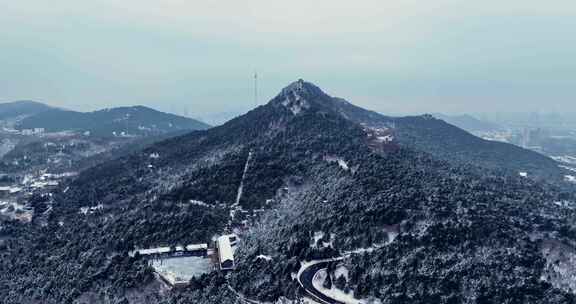 千佛山雪景航拍        荐