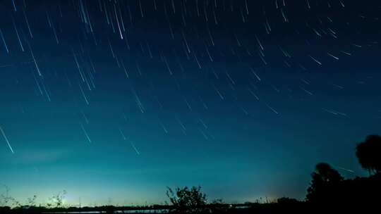 4K-夜景北极星、星轨视频素材模板下载