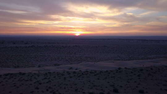 沙漠沙漠，日落。风景，印度