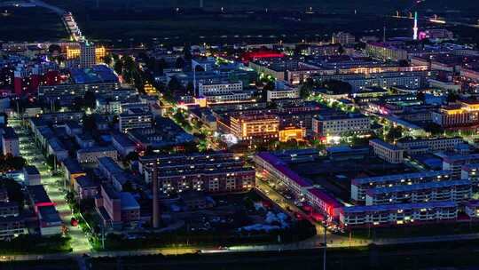 海晏夜景航拍大景视频素材