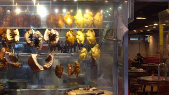 香港的肉类集市视频素材模板下载