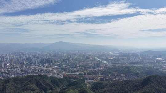 航拍湖南怀化城市大景