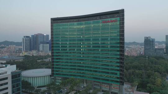 深圳华为总部大楼全景左环绕