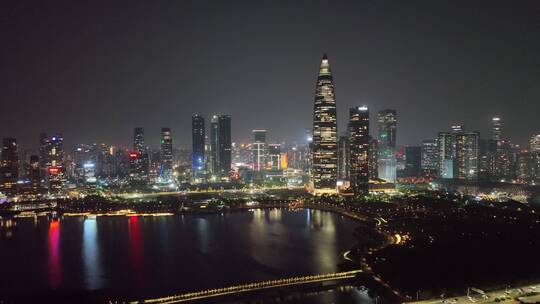 4K深圳南山区深圳湾夜景