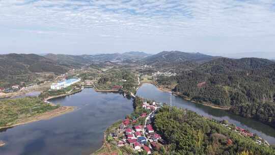 祖国大好河山青山绿水风景航拍图