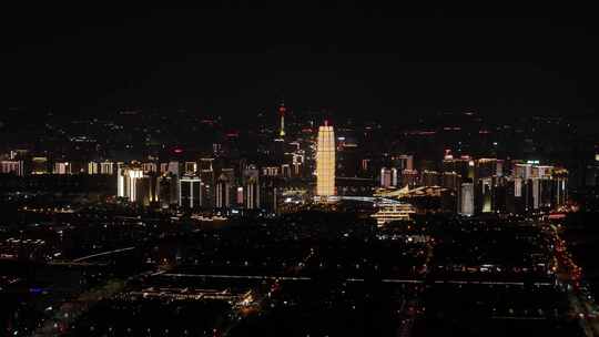 郑州大玉米城市夜景横移3
