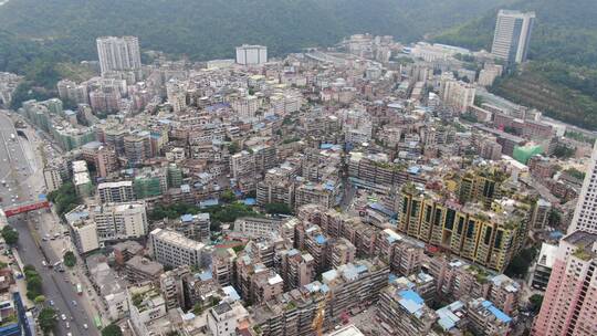 贵州贵阳城市风光老城区航拍