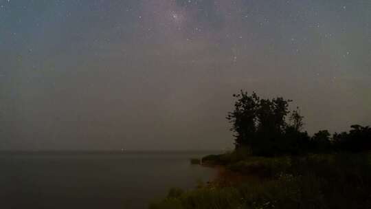 户外夜晚星空星河延时