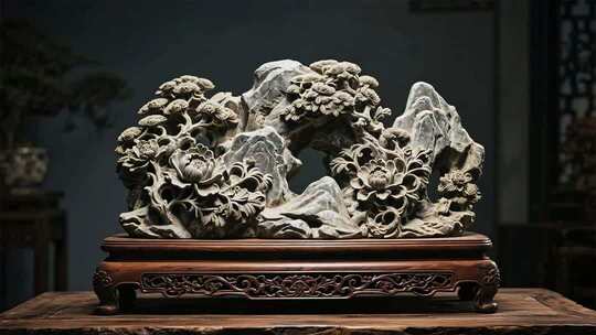 菊花石雕刻工艺品