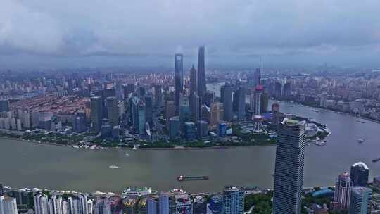 上海台风暴风雨来临前黑云压城航拍