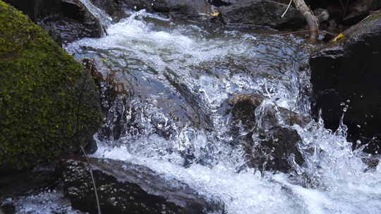 清澈的山间溪水 河流 溪流 溪水