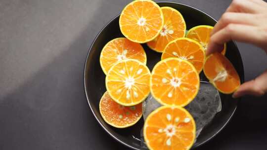 橙子切片水果素材