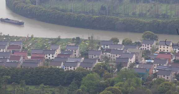 虞山山顶鸟瞰常熟城区