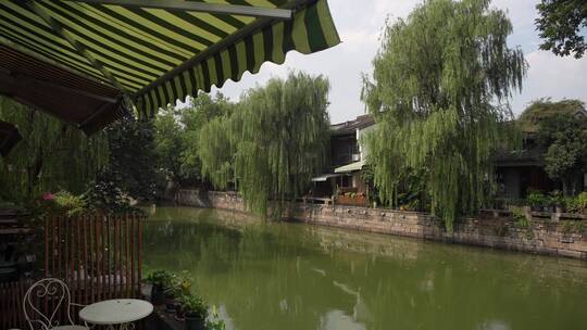环拍杭州小河直街历史文化街区风景