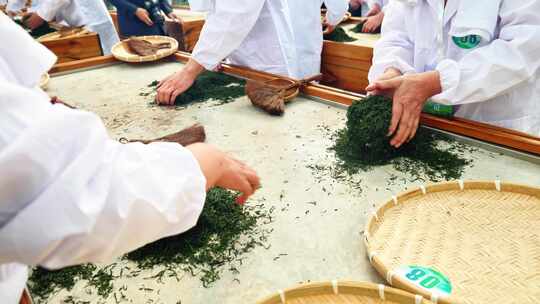 湖北名茶恩施玉露茶手工制作技艺非遗传承视频素材模板下载