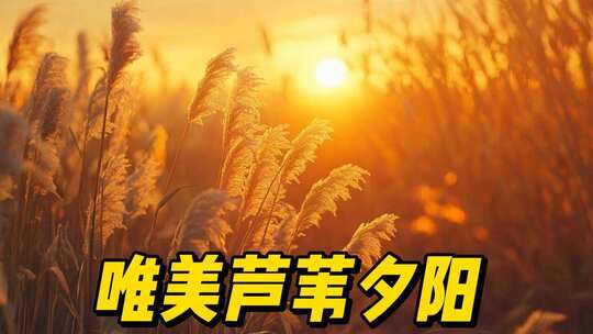 芦苇夕阳