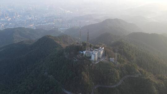 航拍 祖国 大好 河山 清晨 迷雾视频素材模板下载