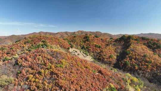 航拍千山秋季彩色山谷