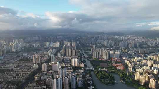 合集浙江温州城市风光地标建筑航拍