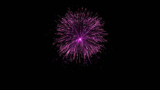 紫色粒子烟花特效素材带透明通道绚丽烟花