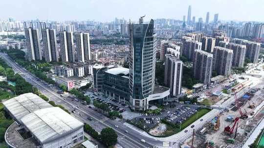 航拍东莞万江慕思睡眠酒店