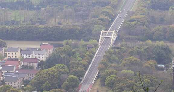 虞山山顶鸟瞰常熟城区