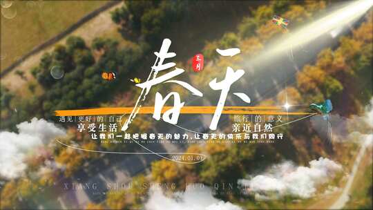 光影温馨电影文字标题片头