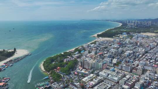 海南疍家鱼排航拍