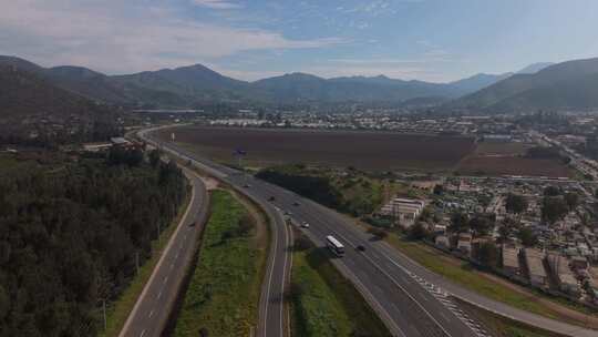 库拉卡维智利无人机景观路街道高速公路天冬