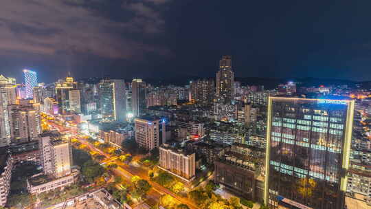 金源大厦-湖滨南路夜景延时1