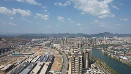 城市建设工地施工现场航拍