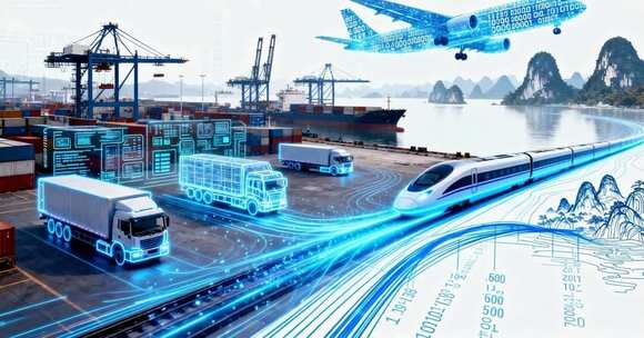 科技感物流运输场景素材