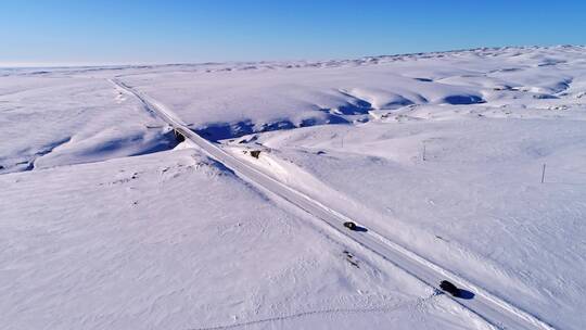 新疆冰封的喀纳斯雪原