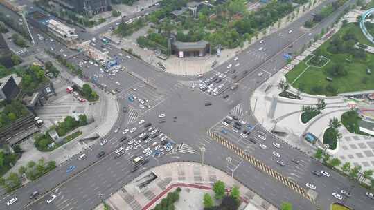 贵阳观山湖区城市建筑交通航拍