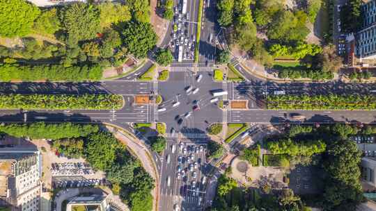 广东中山_兴中道_城市道路航拍005