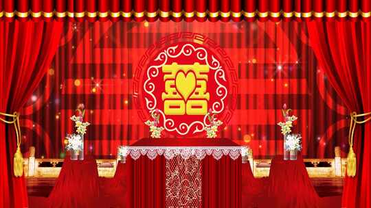 中式婚礼背景素材视频素材模板下载