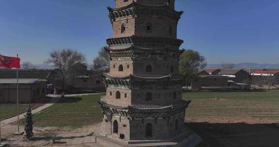 山西 临汾 襄汾 古建筑 寺庙 琉璃塔