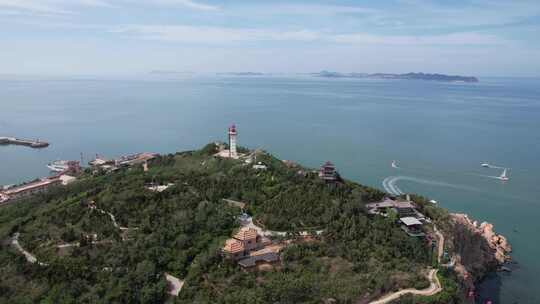 航拍大海海浪沙滩礁石