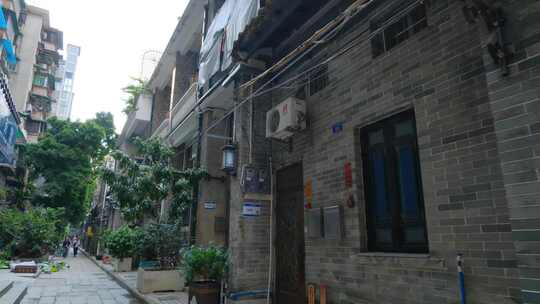 老广州荔湾小巷子 西关大屋 骑楼老街
