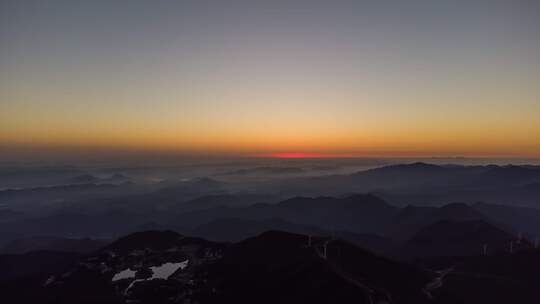 湖北九宫山日出延时