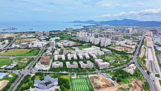 海南省三亚市崖州湾科技城鸟瞰航拍