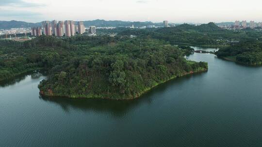 东莞松山湖风景区航拍